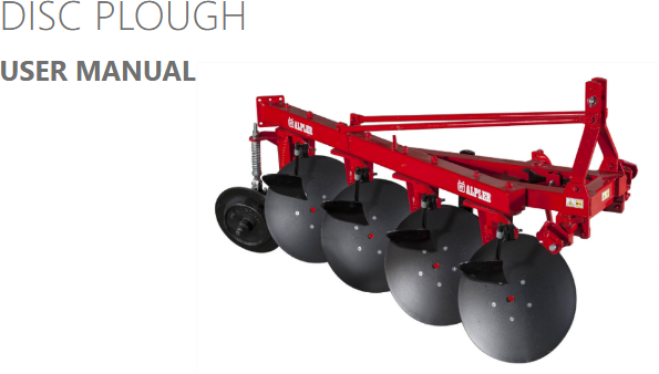 Disc Plough Product Manuals