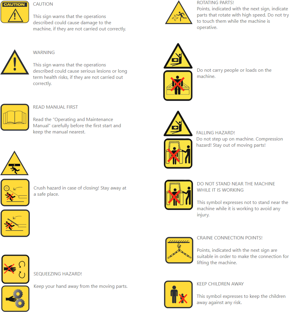 Pneumatic Planter Warning Signs & Meanings